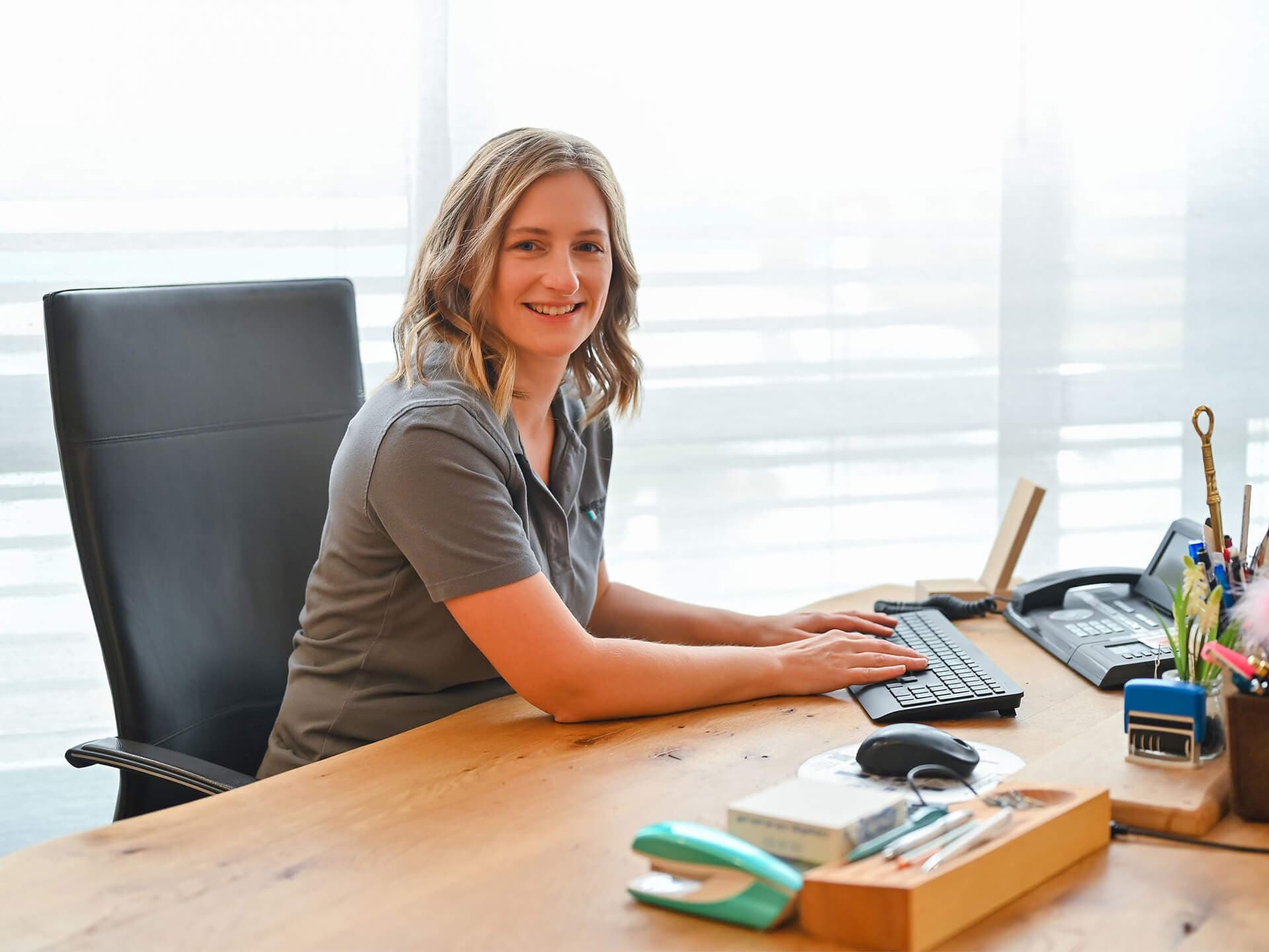 Frau Diez bei der Arbeit